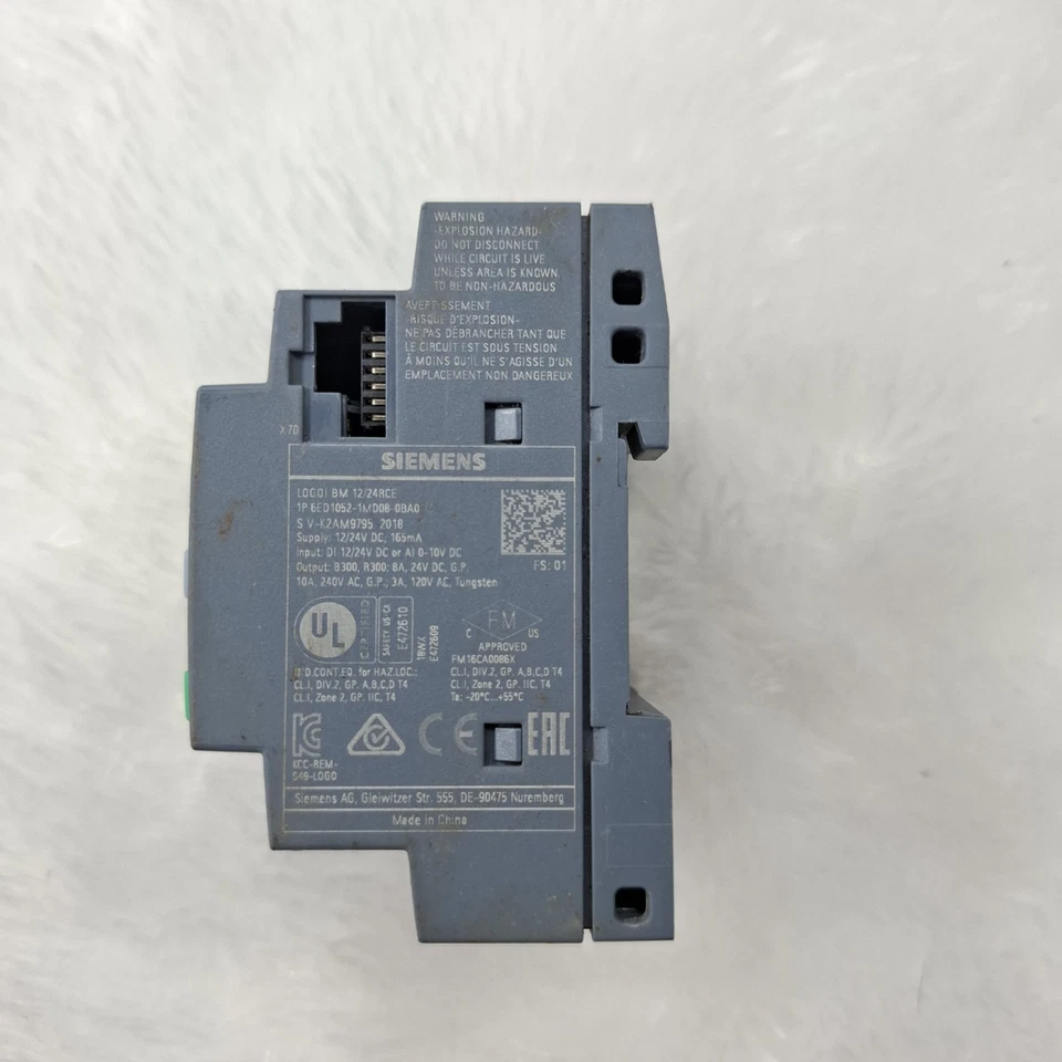 USED WORKING SIEMENS 6ED1052-1MD08-0BA0 12/24RCE 24VDC LOGO PLC 6ES10521MD080BA0